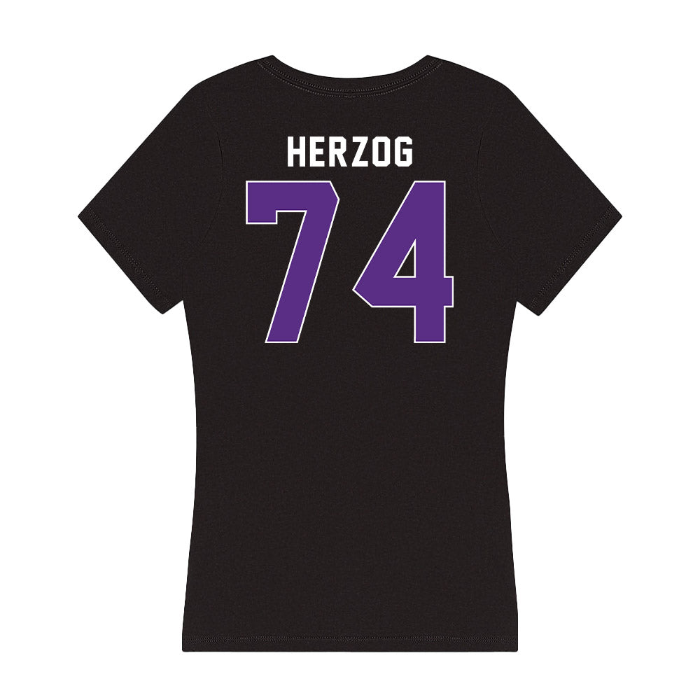 Northwestern - NCAA Football : Nicholas Herzog - Women's V-Neck T-Shirt-1