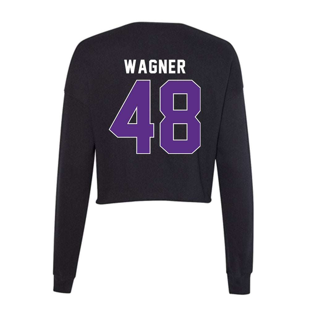 Northwestern - NCAA Football : Drew Wagner - Women's Cropped Crew Fleece-1