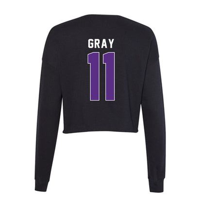 Northwestern - NCAA Football : Donnie Gray - Women's Cropped Crew Fleece-1