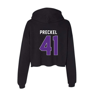 Northwestern - NCAA Football : Robby Preckel - Women's Crop Fleece Hoodie-1