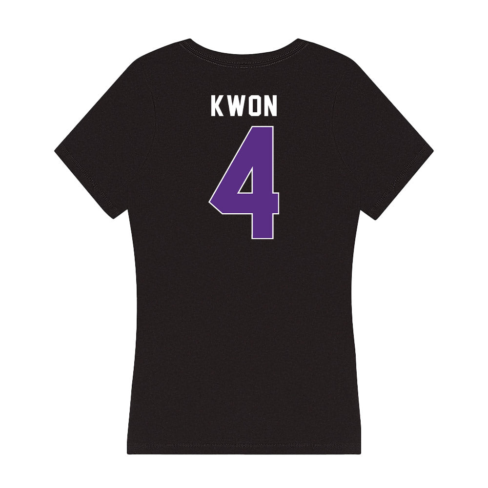 Northwestern - NCAA Women's Fencing : Athina Kwon - Women's V-Neck T-Shirt-1