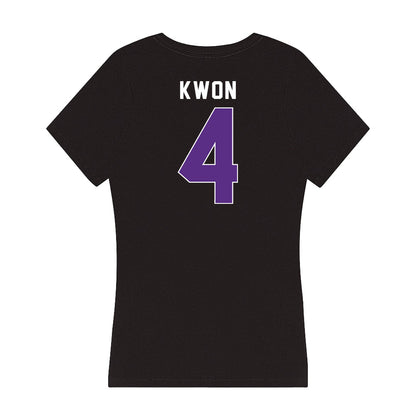 Northwestern - NCAA Women's Fencing : Athina Kwon - Women's V-Neck T-Shirt-1
