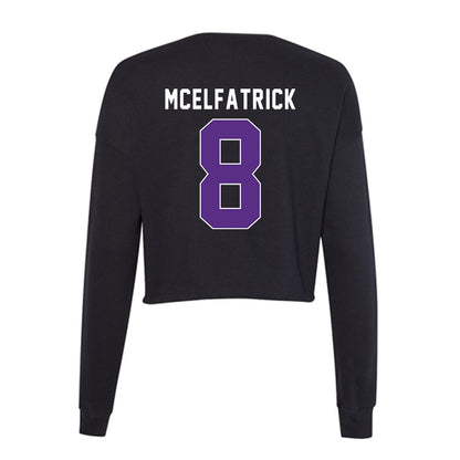 Northwestern - NCAA Baseball : Owen McElfatrick - Women's Cropped Crew Fleece-1