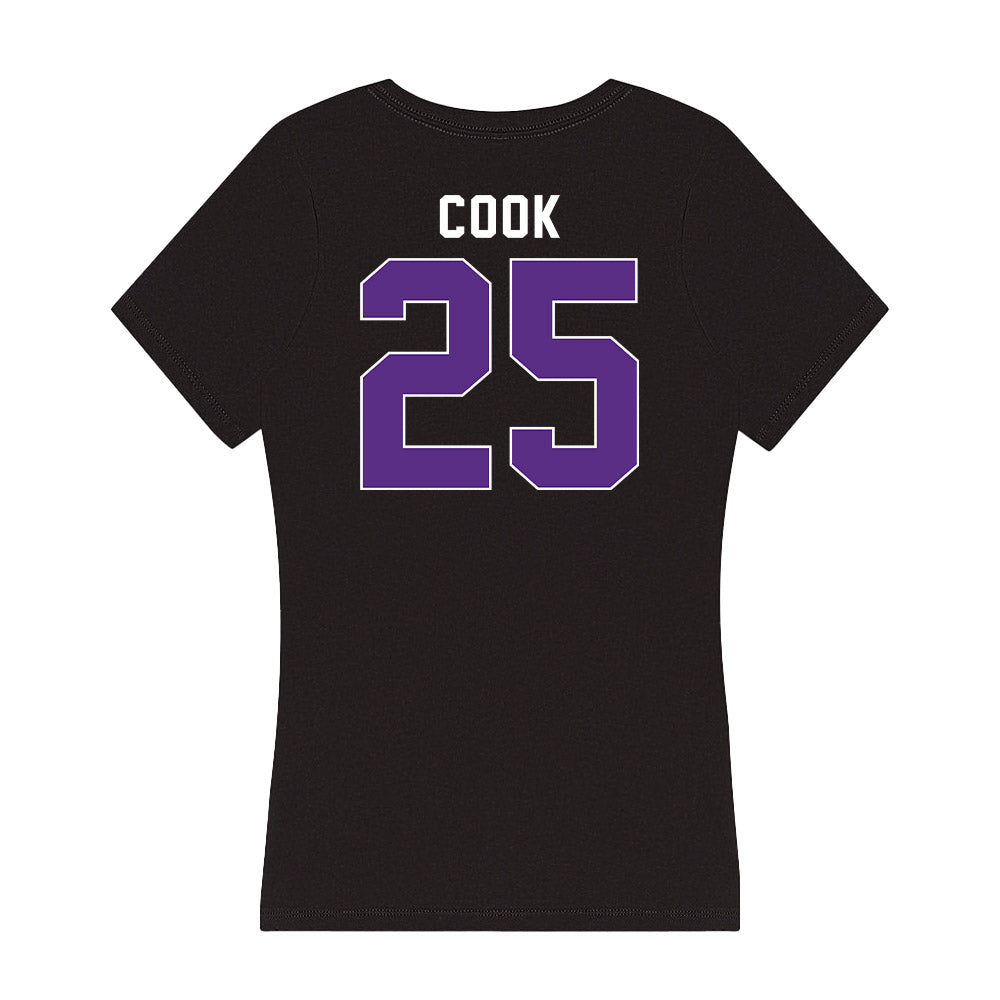 Northwestern - NCAA Men's Soccer : Gregory Cook - Women's V-Neck T-Shirt-1