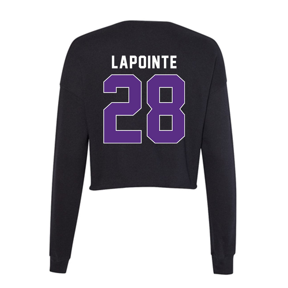 Northwestern - NCAA Women's Lacrosse : Taylor Lapointe - Women's Cropped Crew Fleece-1