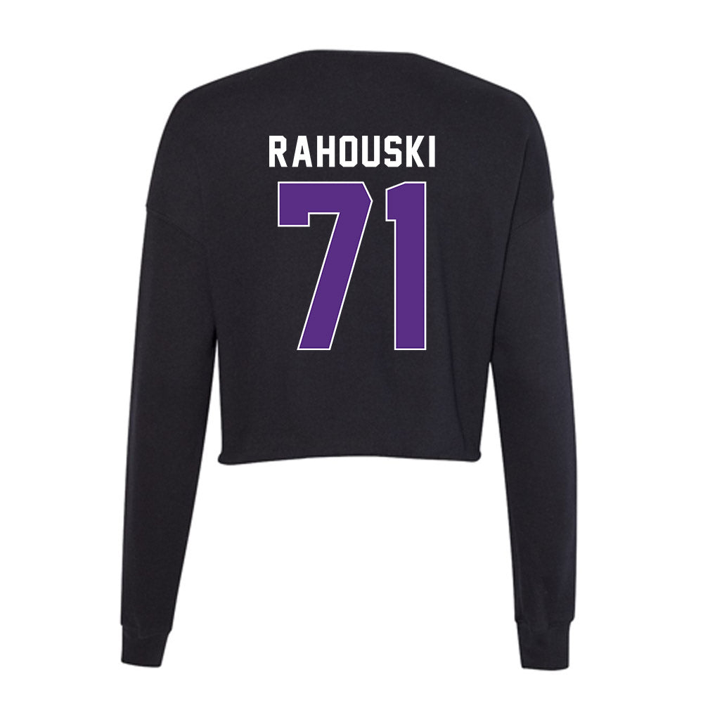 Northwestern - NCAA Football : Dennis Rahouski - Women's Cropped Crew Fleece-1