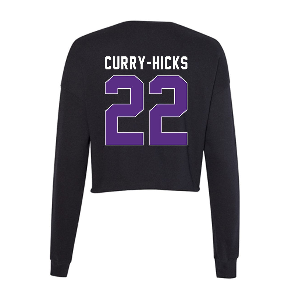 Northwestern - NCAA Football : Terrion Curry-Hicks - Women's Cropped Crew Fleece-1