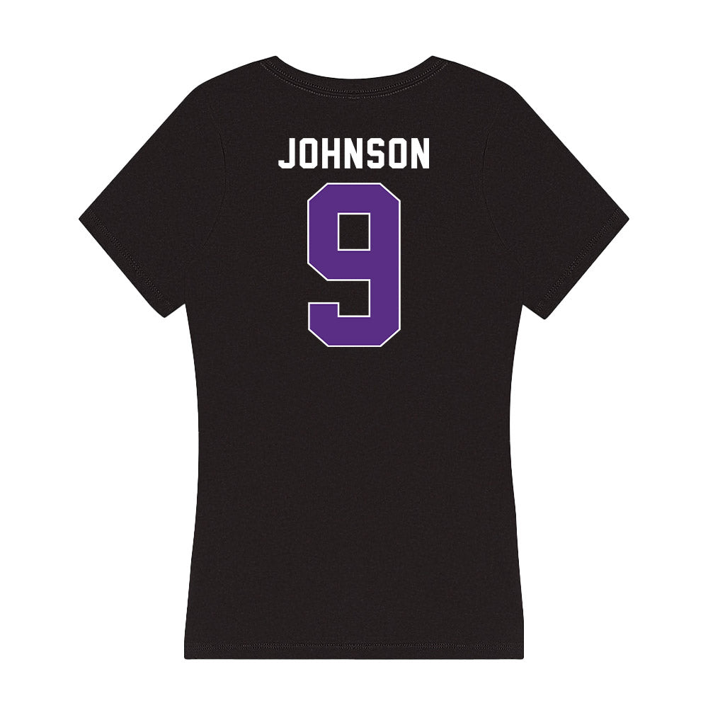 Northwestern - NCAA Women's Lacrosse : Hannah Johnson - Women's V-Neck T-Shirt-1