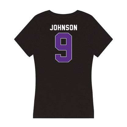 Northwestern - NCAA Women's Lacrosse : Hannah Johnson - Women's V-Neck T-Shirt-1