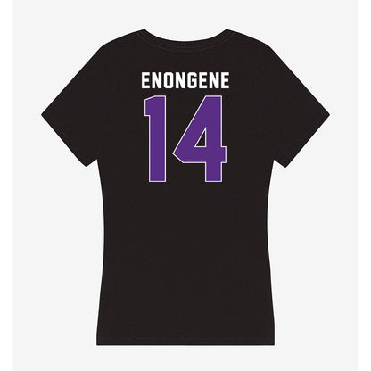 Northwestern - NCAA Football : Dube Enongene - Women's V-Neck T-Shirt-1