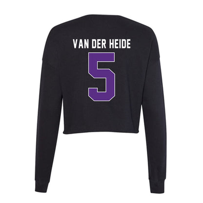 Northwestern - NCAA Men's Soccer : Dimas Van der Heide - Women's Cropped Crew Fleece-1