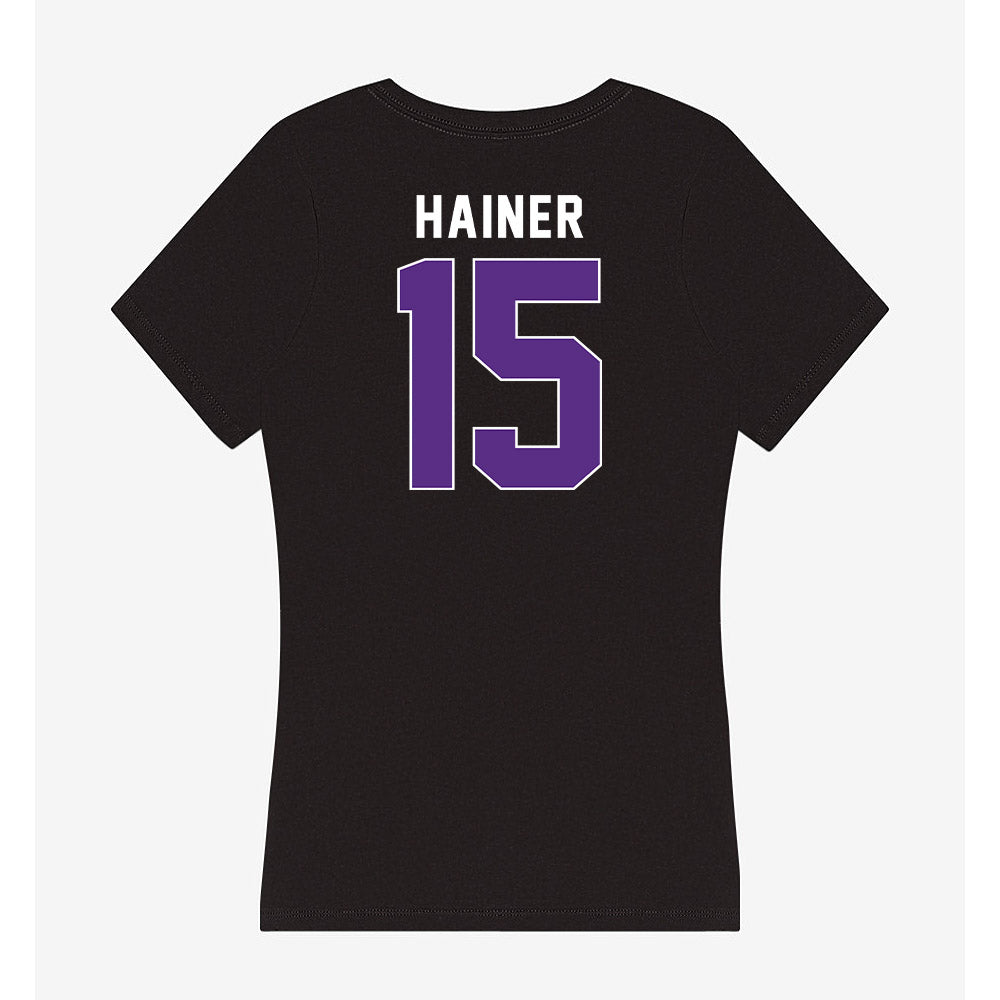 Northwestern - NCAA Men's Soccer : Doug Hainer - Women's V-Neck T-Shirt-1