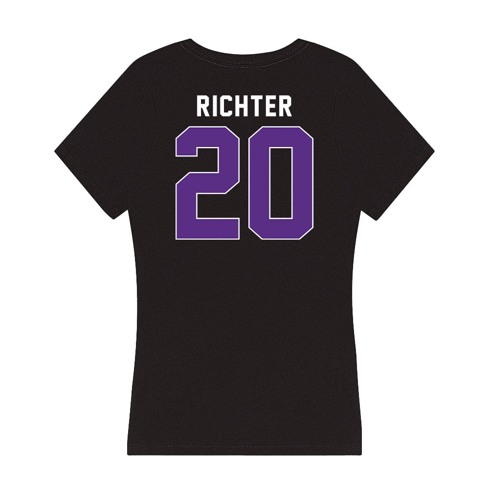 Northwestern - NCAA Men's Soccer : Henri Richter - Women's V-Neck T-Shirt-1