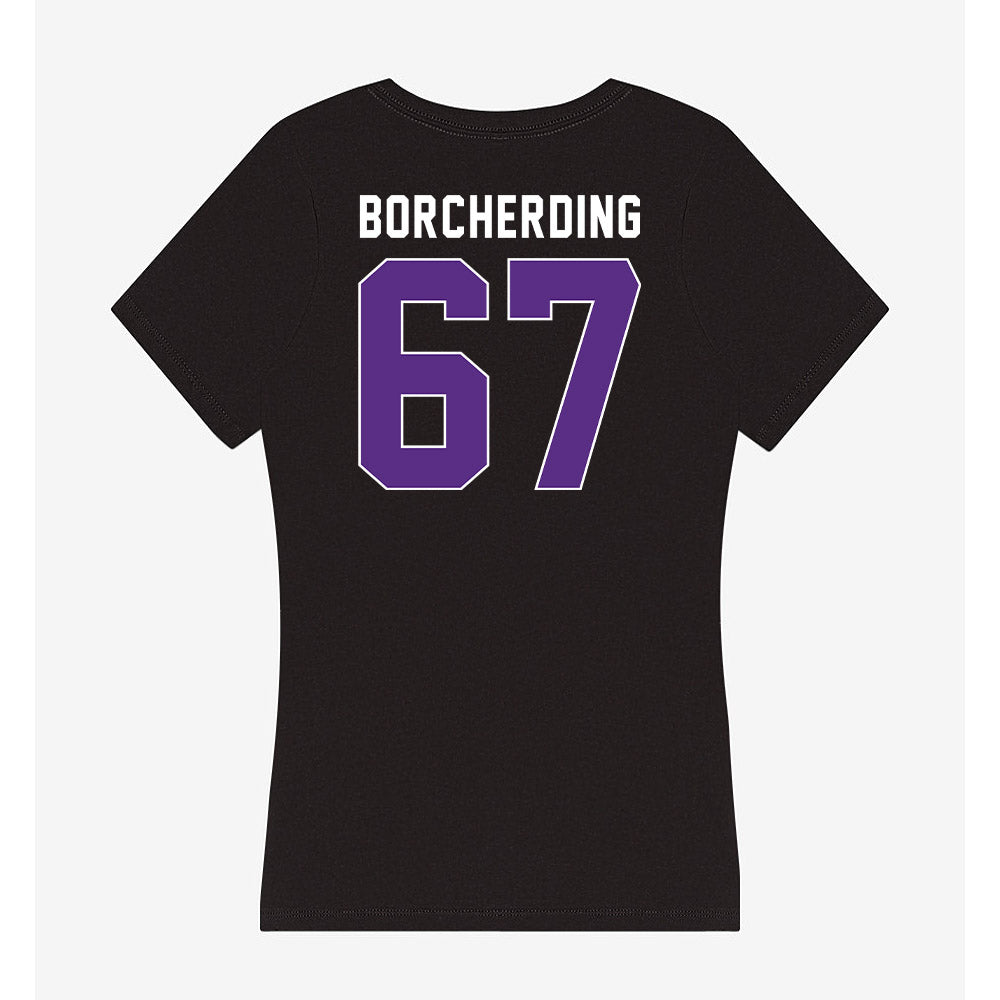 Northwestern - NCAA Football : Jace Borcherding - Women's V-Neck T-Shirt-1