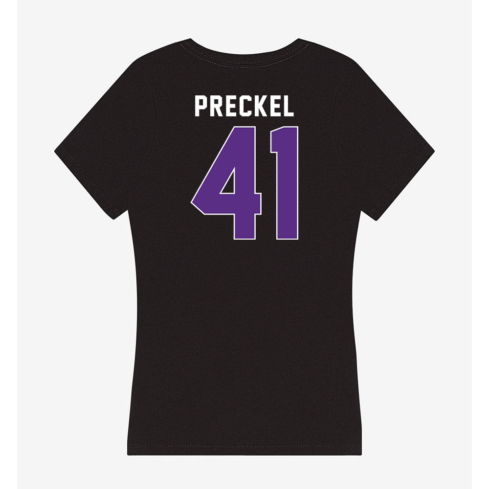 Northwestern - NCAA Football : Robby Preckel - Women's V-Neck T-Shirt-1