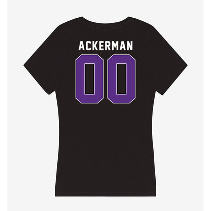 Northwestern - NCAA Baseball : Riley Ackerman - Women's V-Neck T-Shirt-1
