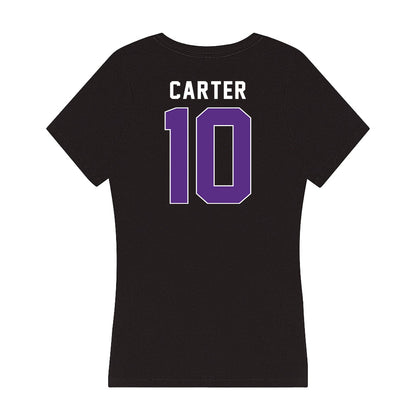 Northwestern - NCAA Women's Volleyball : Lauren Carter - Women's V-Neck T-Shirt-1