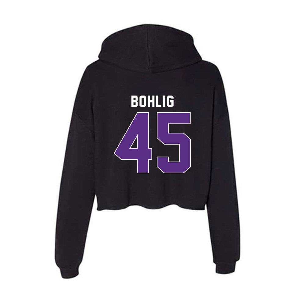 Northwestern - NCAA Women's Lacrosse : Emerson Bohlig - Women's Crop Fleece Hoodie-1