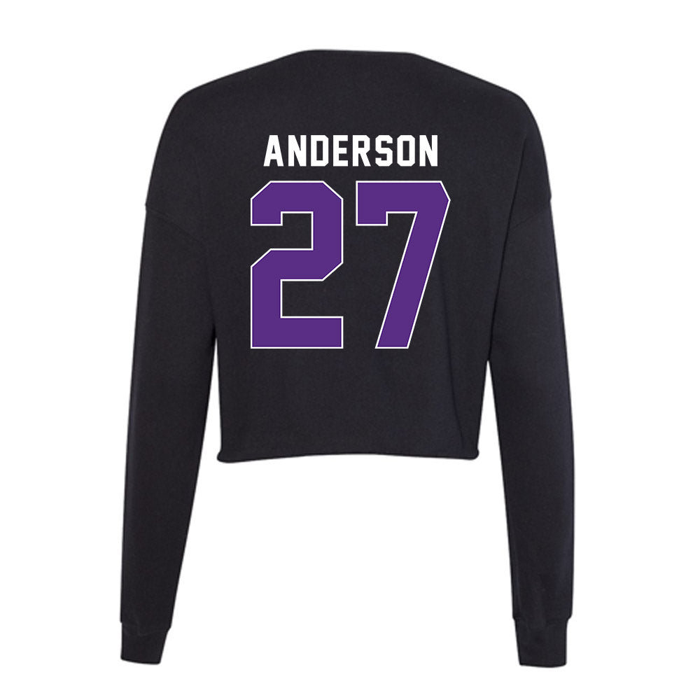 Northwestern - NCAA Football : Daniel Anderson - Women's Cropped Crew Fleece-1