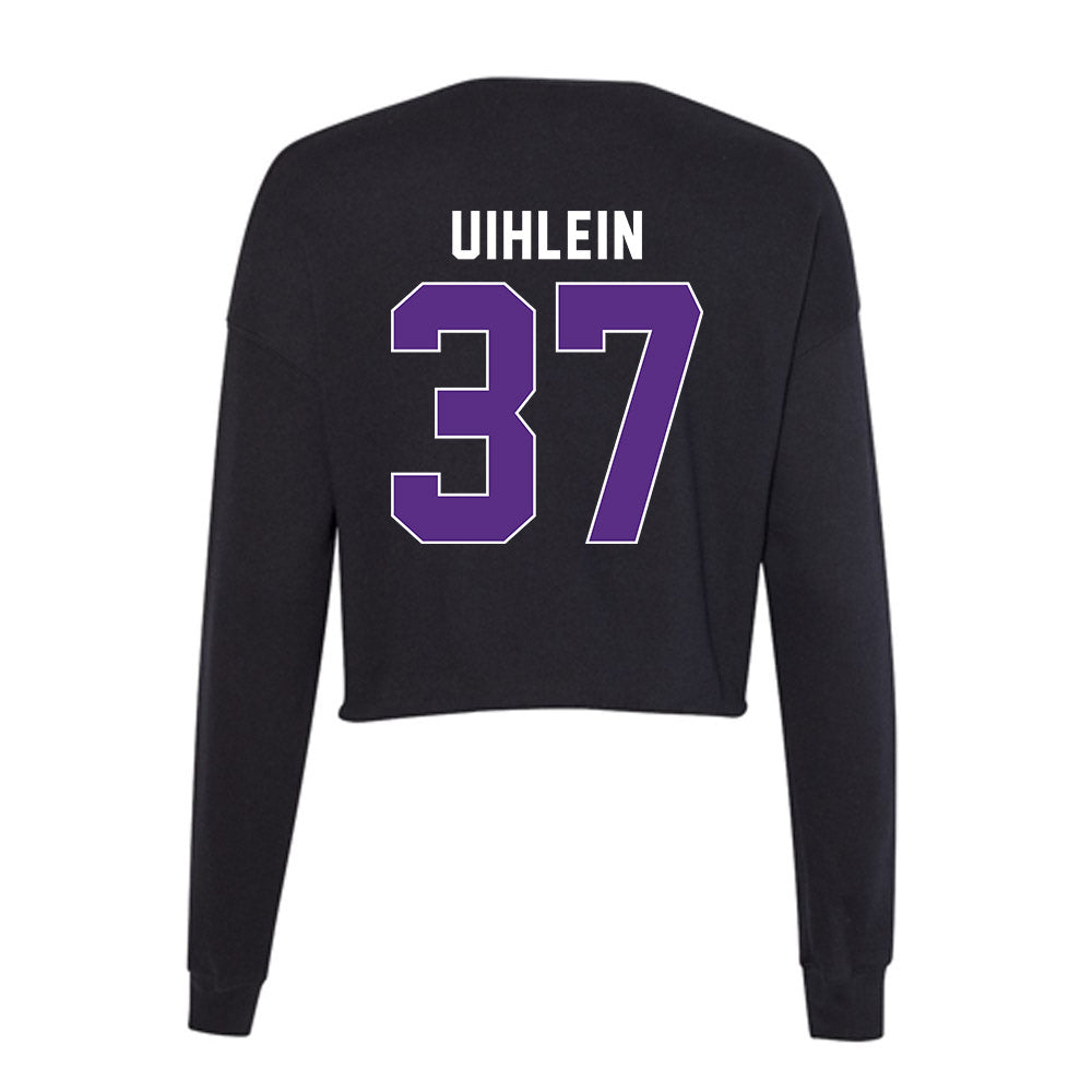 Northwestern - NCAA Football : Mac Uihlein - Women's Cropped Crew Fleece-1
