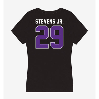 Northwestern - NCAA Football : JonJon Stevens Jr. - Women's V-Neck T-Shirt-1