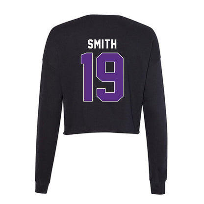 Northwestern - NCAA Women's Lacrosse : Samantha Smith - Women's Cropped Crew Fleece-1