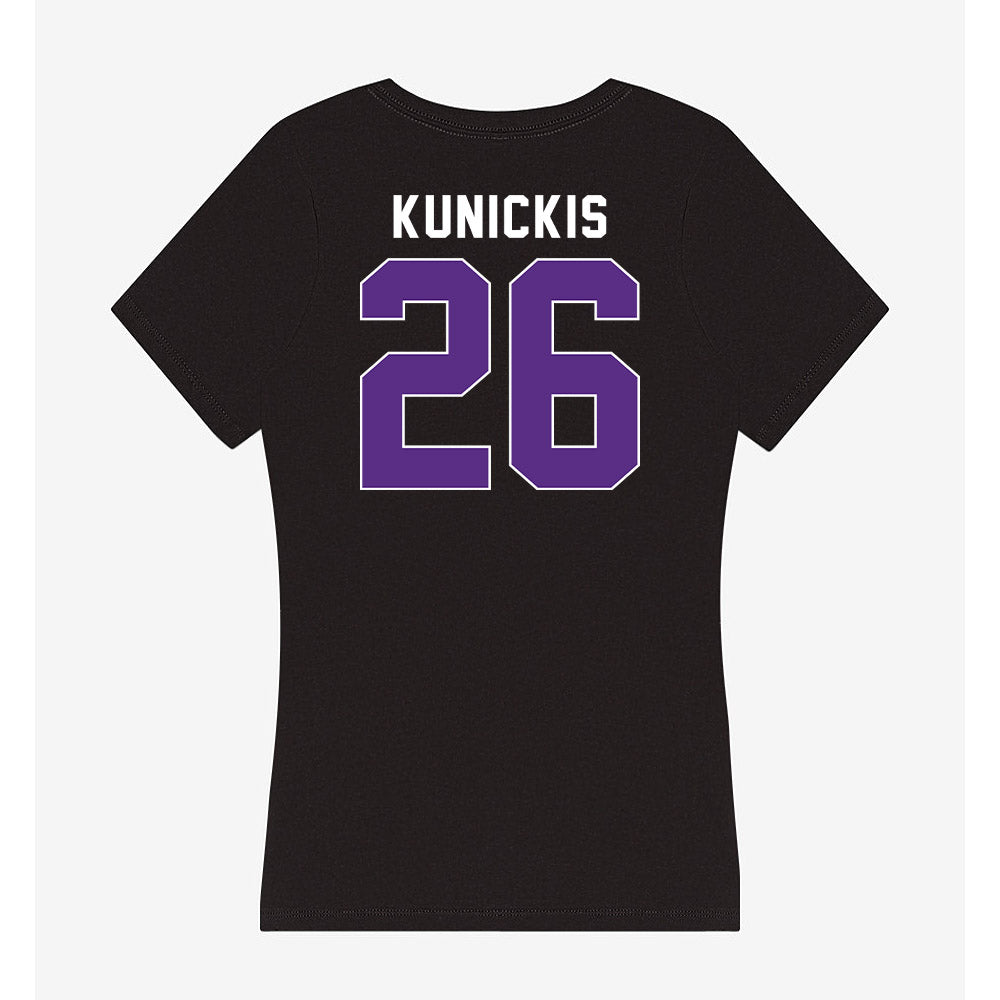 Northwestern - NCAA Football : Albert Kunickis - Women's V-Neck T-Shirt-1