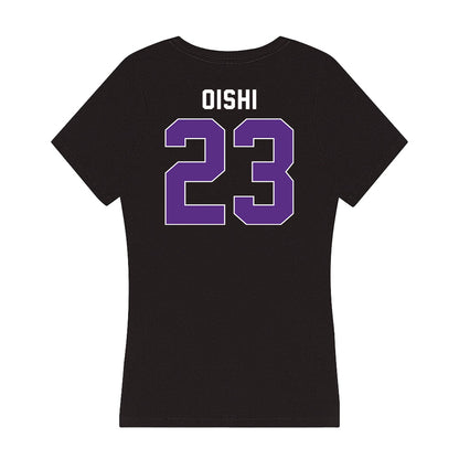 Northwestern - NCAA Women's Fencing : Megumi Oishi - Women's V-Neck T-Shirt-1