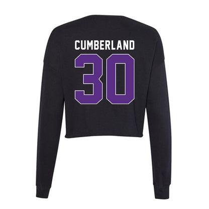Northwestern - NCAA Women's Lacrosse : Noel Cumberland - Women's Cropped Crew Fleece-1