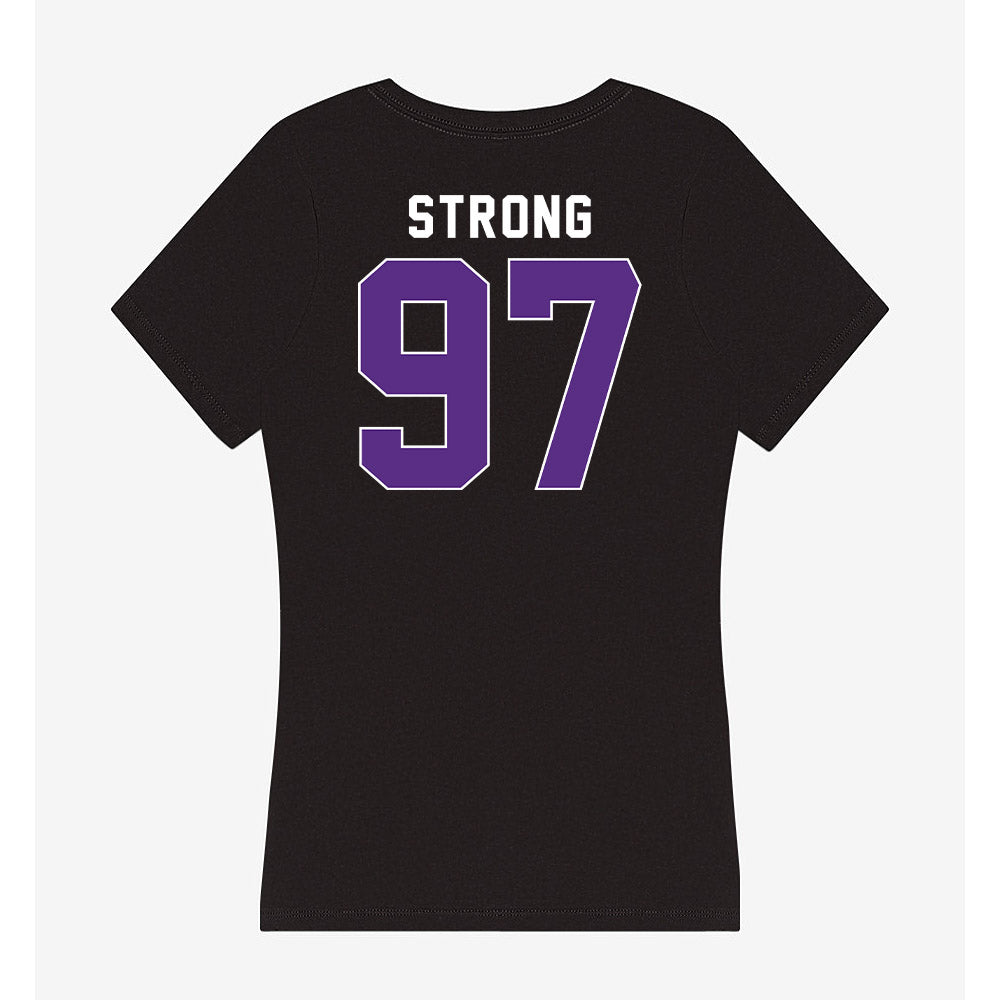 Northwestern - NCAA Football : Braxton Strong - Women's V-Neck T-Shirt-1