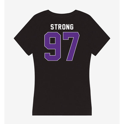 Northwestern - NCAA Football : Braxton Strong - Women's V-Neck T-Shirt-1