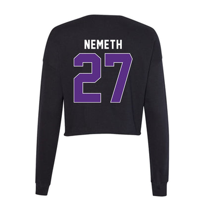 Northwestern - NCAA Women's Field Hockey : Nadia Nemeth - Women's Cropped Crew Fleece-1