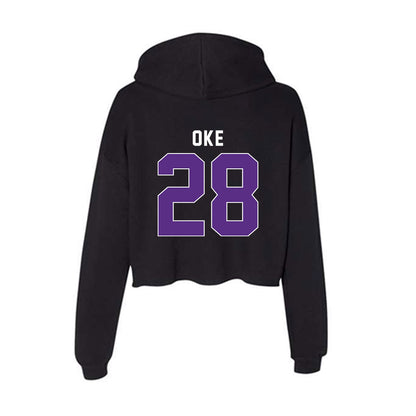 Northwestern - NCAA Football : Timi Oke - Women's Crop Fleece Hoodie-1