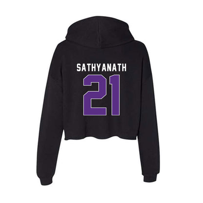 Northwestern - NCAA Women's Fencing : Kailing Sathyanath - Women's Crop Fleece Hoodie-1