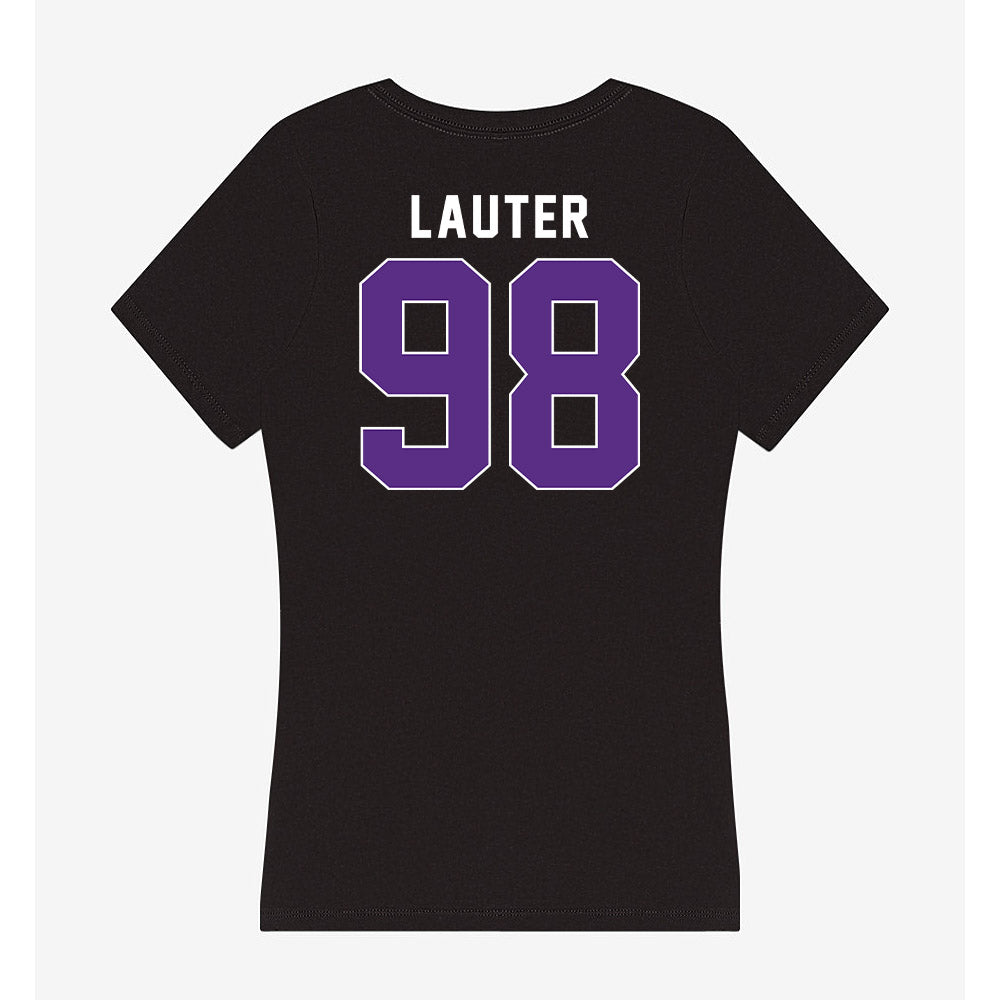 Northwestern - NCAA Football : Landon Lauter - Women's V-Neck T-Shirt-1