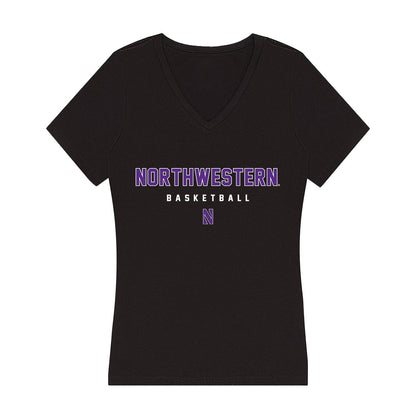 Northwestern - NCAA Women's Basketball : Lauren Trumpy - Women's V-Neck T-Shirt-0