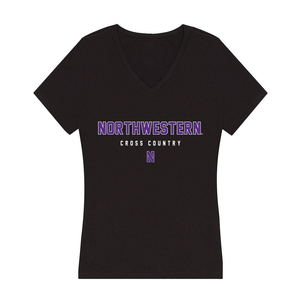 Northwestern - NCAA Women's Cross Country : Cary Drake - Women's V-Neck T-Shirt-0