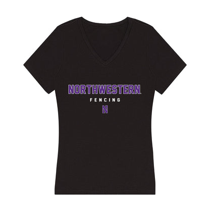 Northwestern - NCAA Women's Fencing : Rowan Park - Women's V-Neck T-Shirt-0