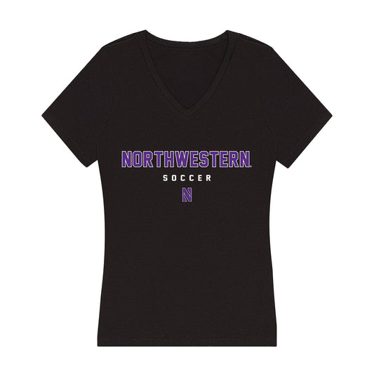 Northwestern - NCAA Men's Soccer : Ibrahim Obeid - Women's V-Neck T-Shirt-0