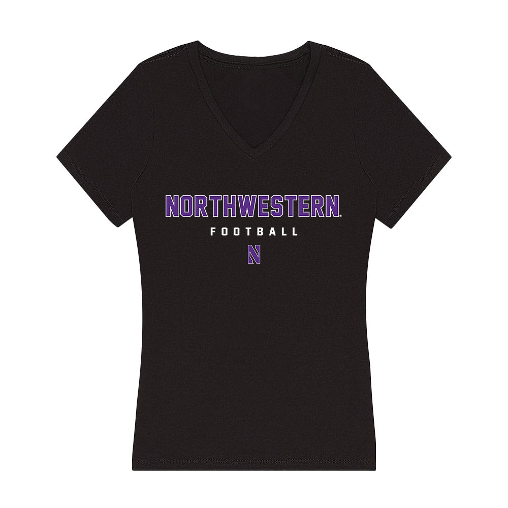 Northwestern - NCAA Football : Caleb Komolafe - Women's V-Neck T-Shirt-0