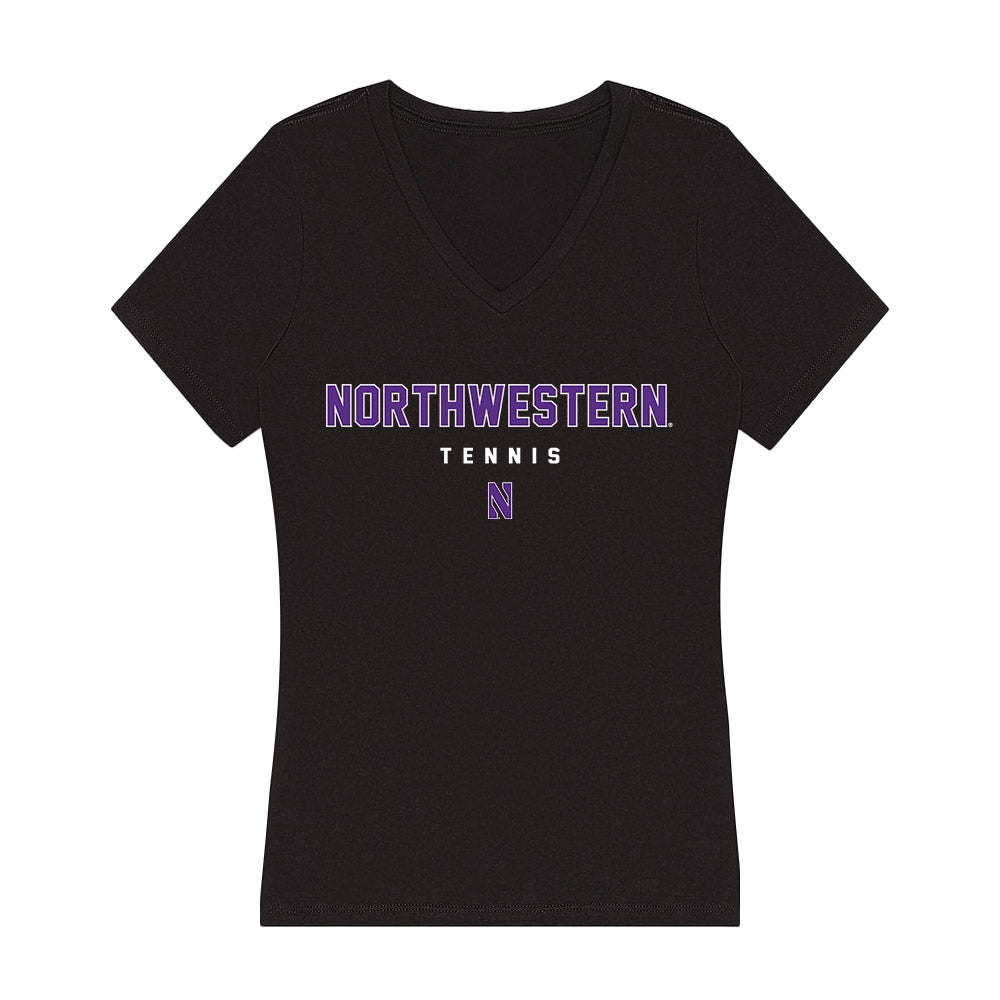 Northwestern - NCAA Men's Tennis : Lucas Coriaty - Women's V-Neck T-Shirt-0
