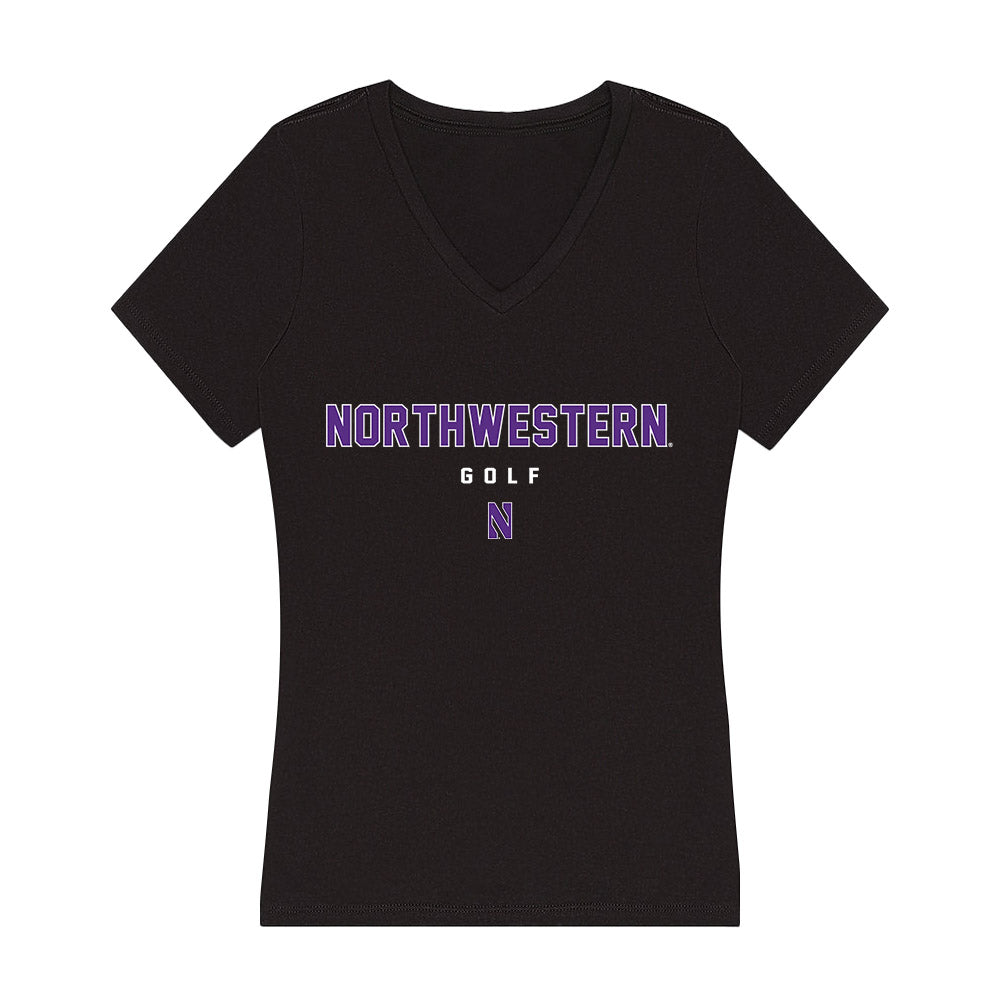 Northwestern - NCAA Women's Golf : Megan Meng - Women's V-Neck T-Shirt-0