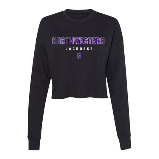 Northwestern - NCAA Women's Lacrosse : Jenna Soto - Women's Cropped Crew Fleece-0