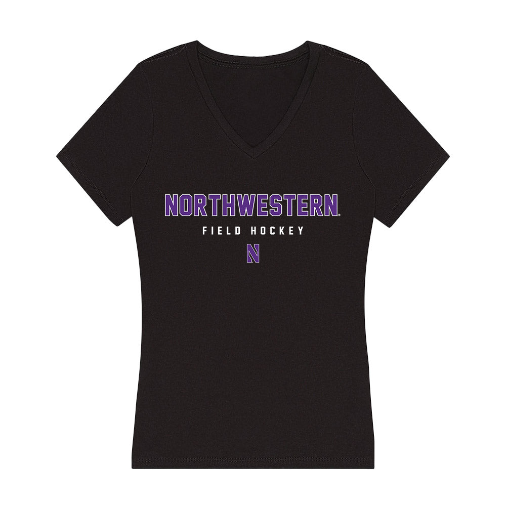 Northwestern - NCAA Women's Field Hockey : Lindsey Brown - Women's V-Neck T-Shirt-0