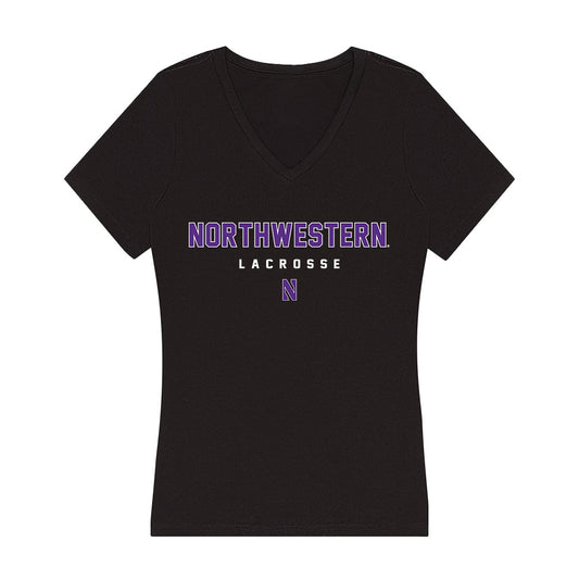 Northwestern - NCAA Women's Lacrosse : Niki Miles - Women's V-Neck T-Shirt-0