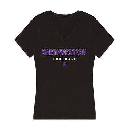 Northwestern - NCAA Football : Hunter Welcing - Women's V-Neck T-Shirt-0