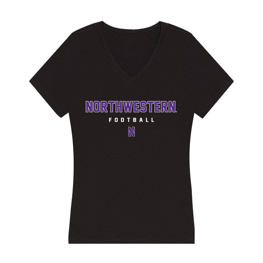Northwestern - NCAA Football : Idrys Cotton - Women's V-Neck T-Shirt-0