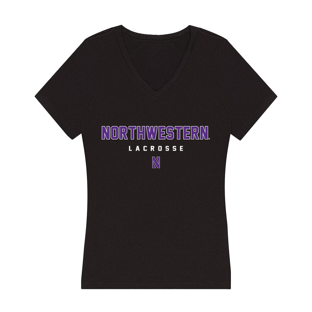 Northwestern - NCAA Women's Lacrosse : Riley Campbell - Women's V-Neck T-Shirt-0