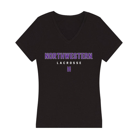 Northwestern - NCAA Women's Lacrosse : Hannah Rudolph - Women's V-Neck T-Shirt-0