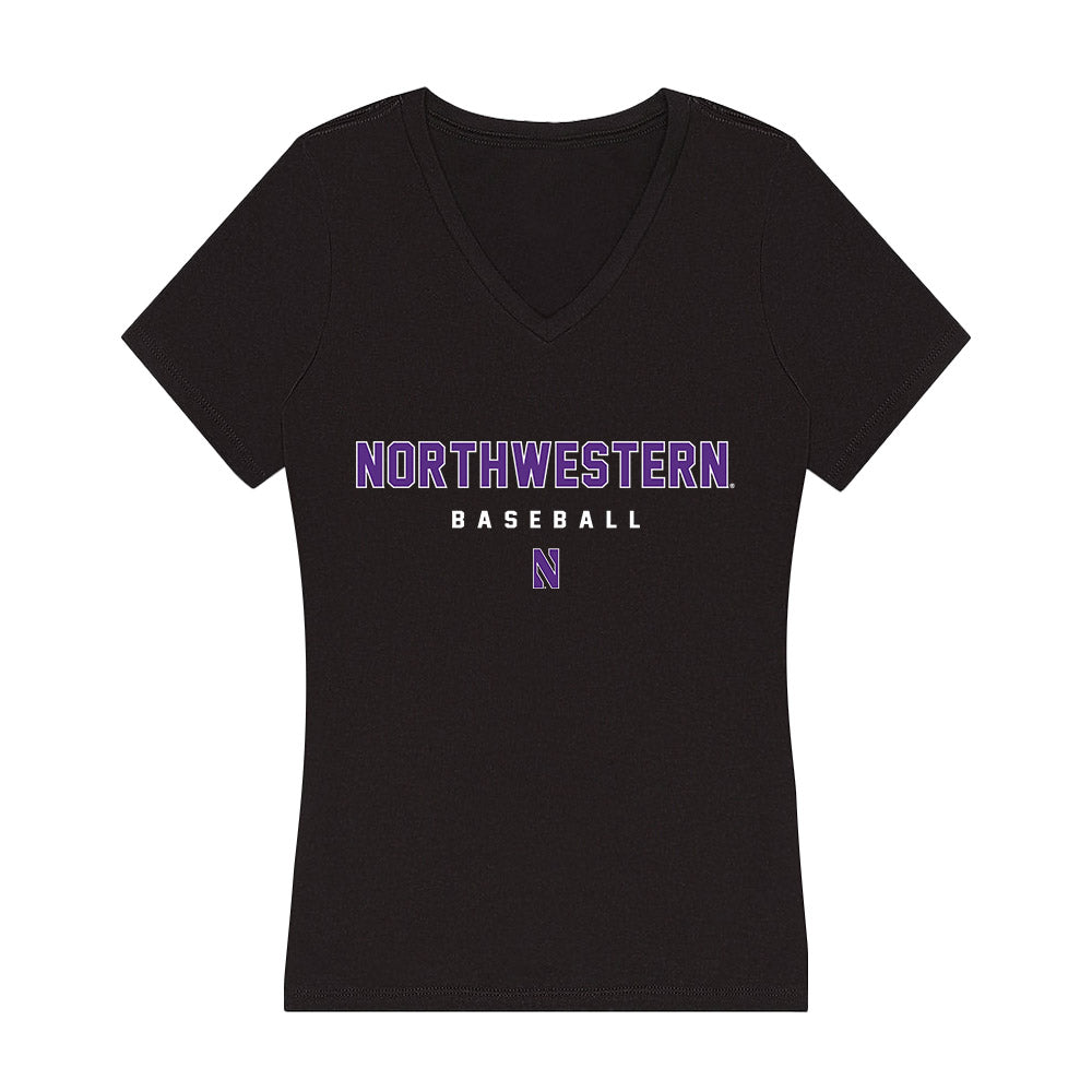 Northwestern - NCAA Baseball : Drew Dickson - Women's V-Neck T-Shirt-0